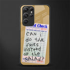 fries over salad glass case for samsung galaxy s21 ultra image