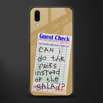 fries over salad glass case for vivo v11 pro image