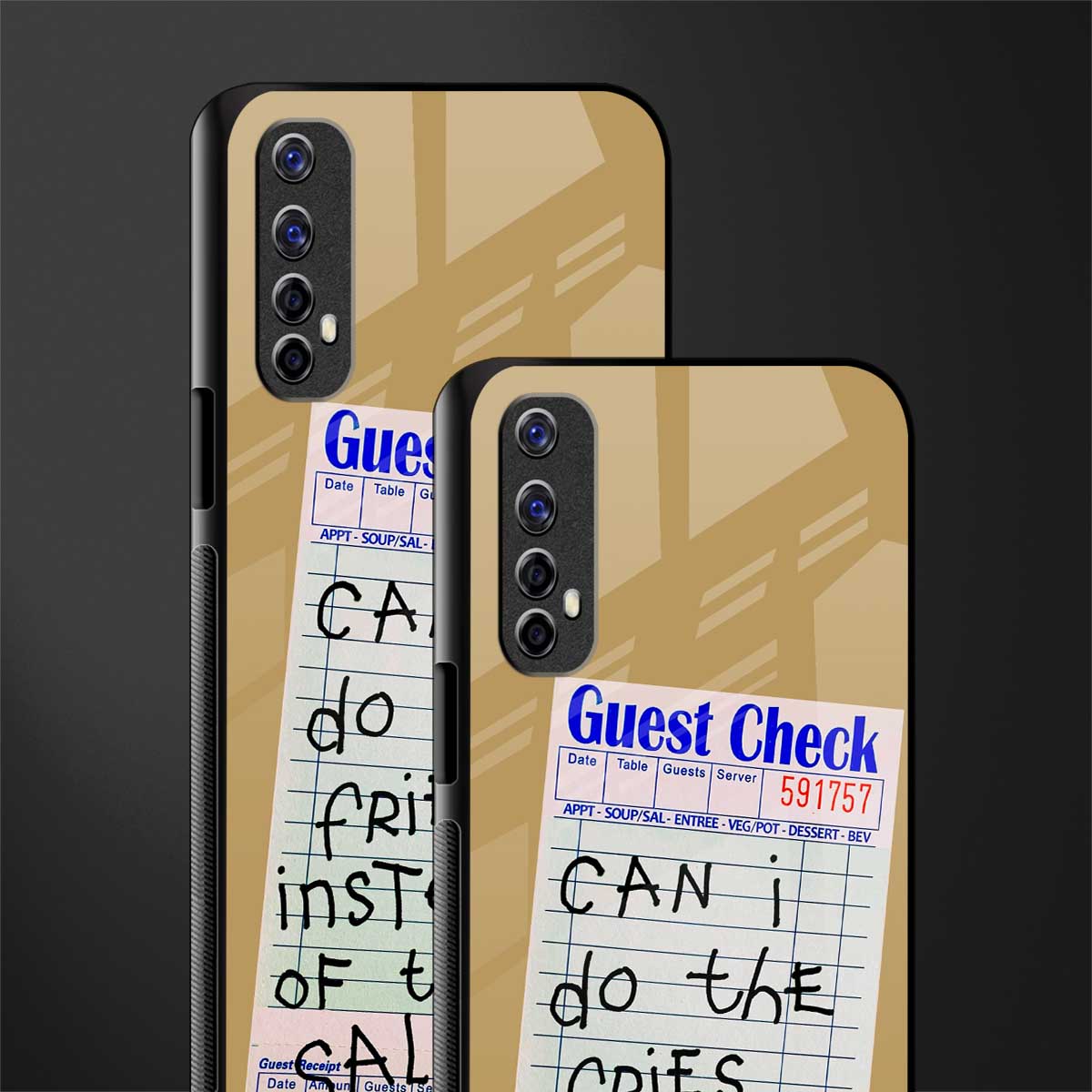 fries over salad glass case for realme narzo 20 pro image-2