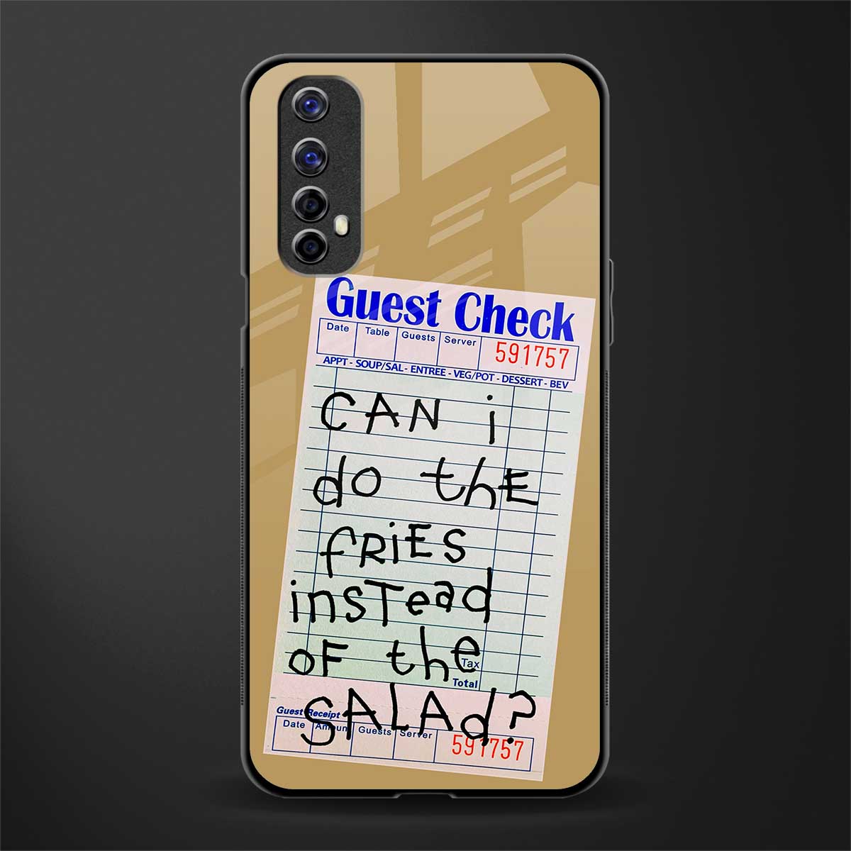 fries over salad glass case for realme narzo 20 pro image