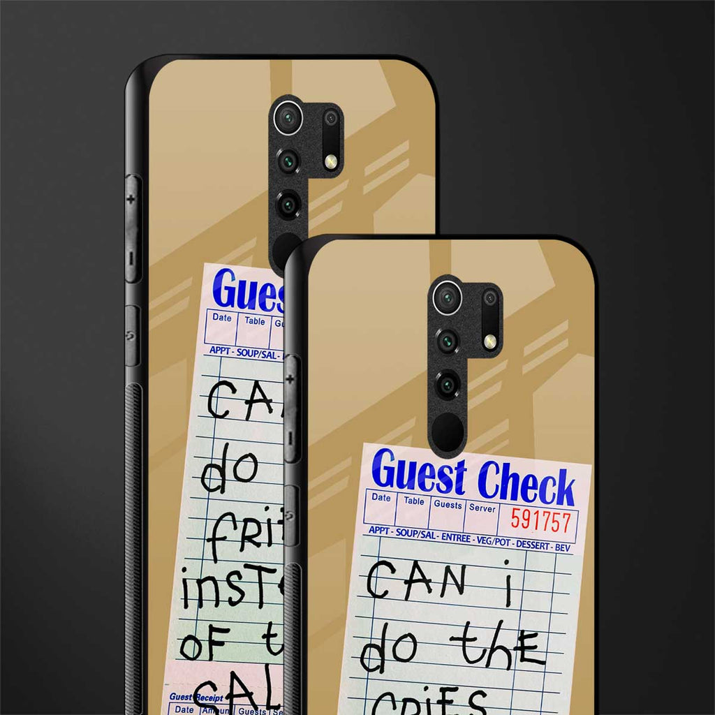fries over salad glass case for redmi 9 prime image-2