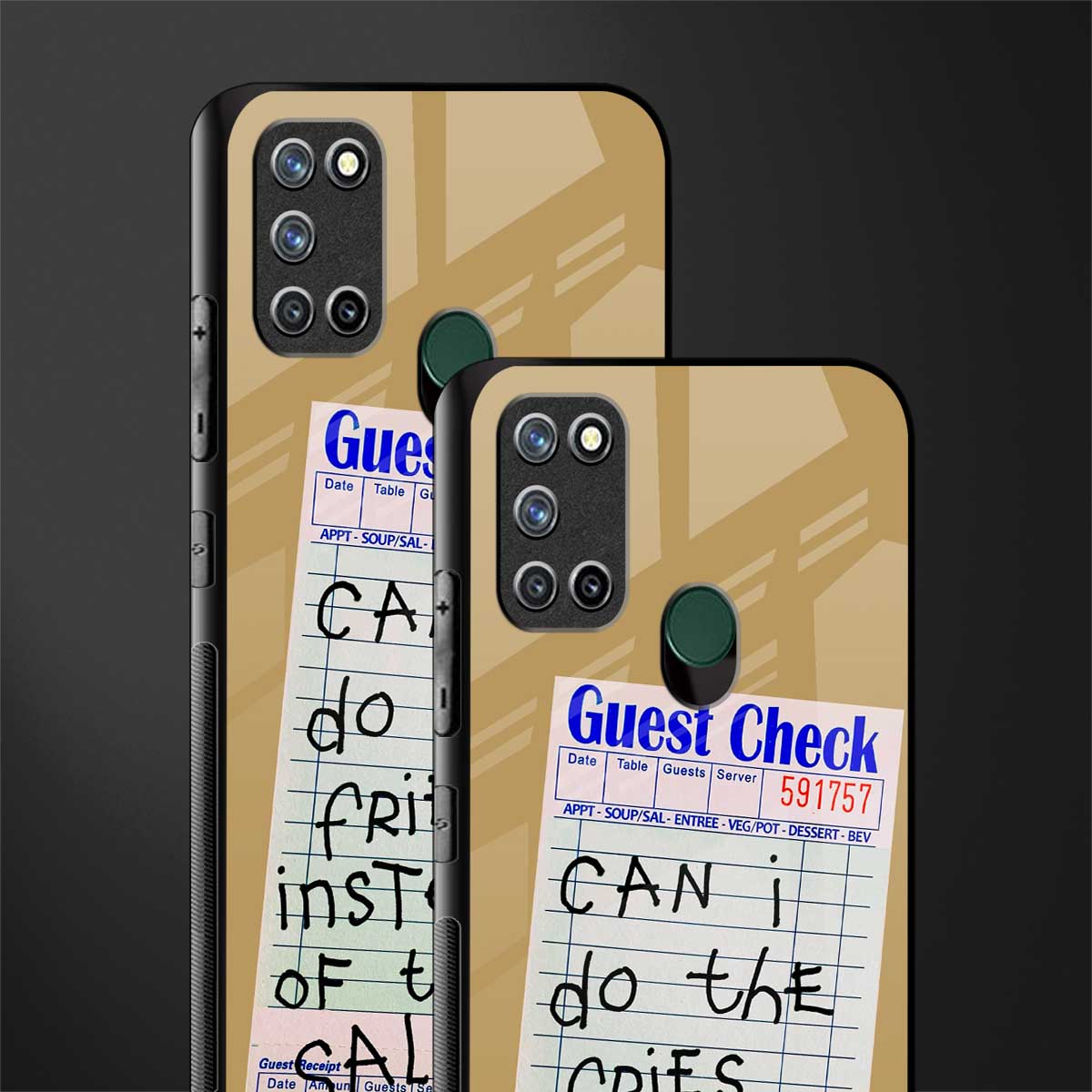 fries over salad glass case for realme 7i image-2