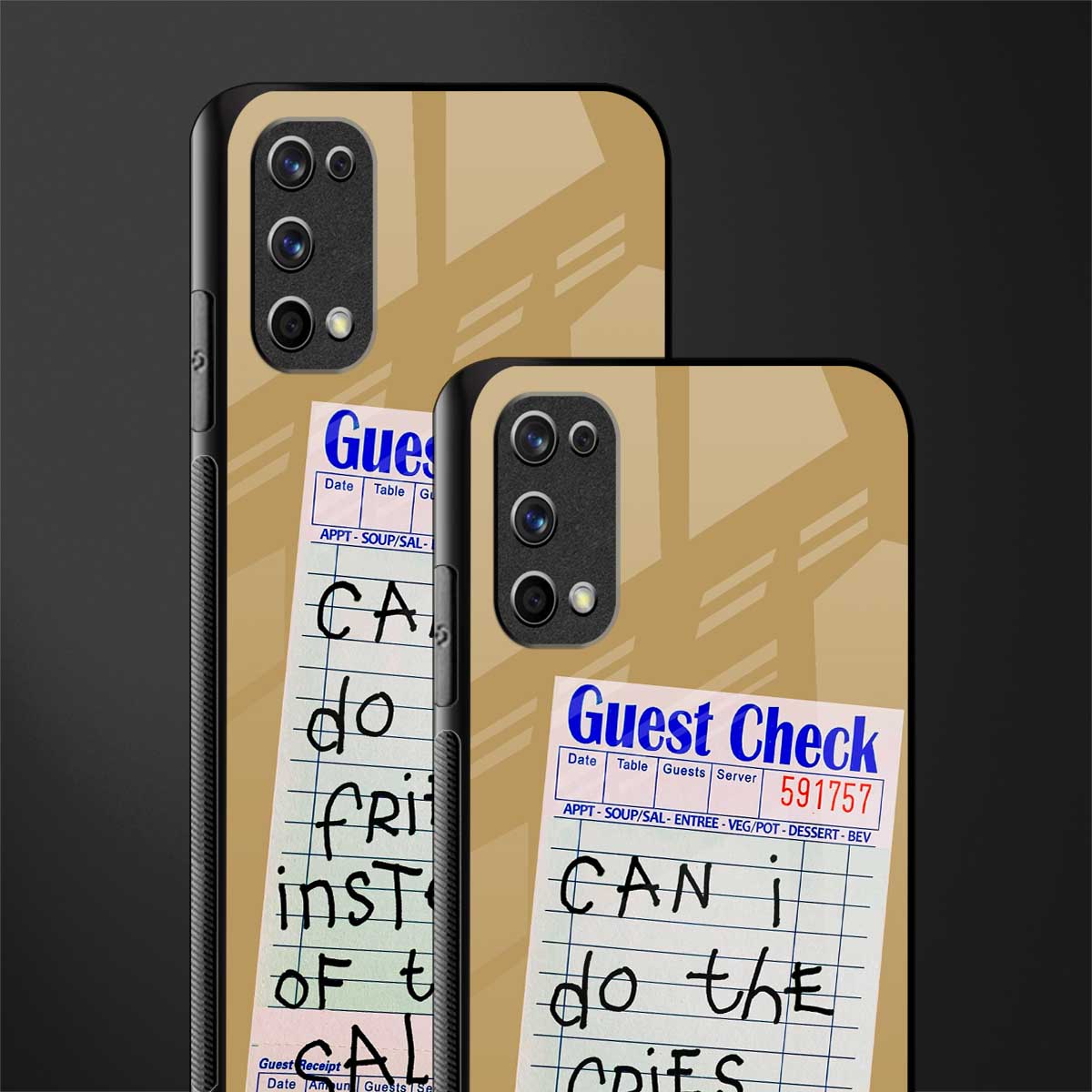 fries over salad glass case for realme 7 pro image-2