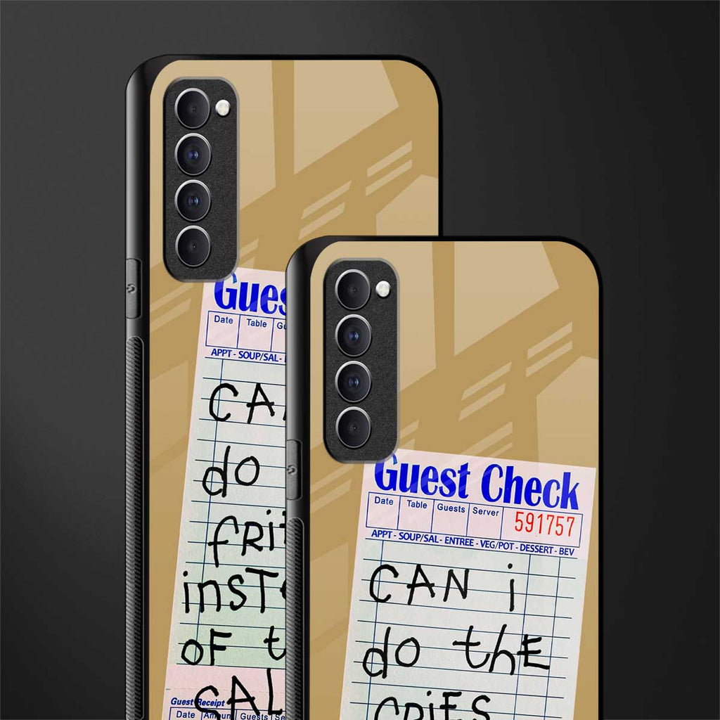 fries over salad glass case for oppo reno 4 pro image-2