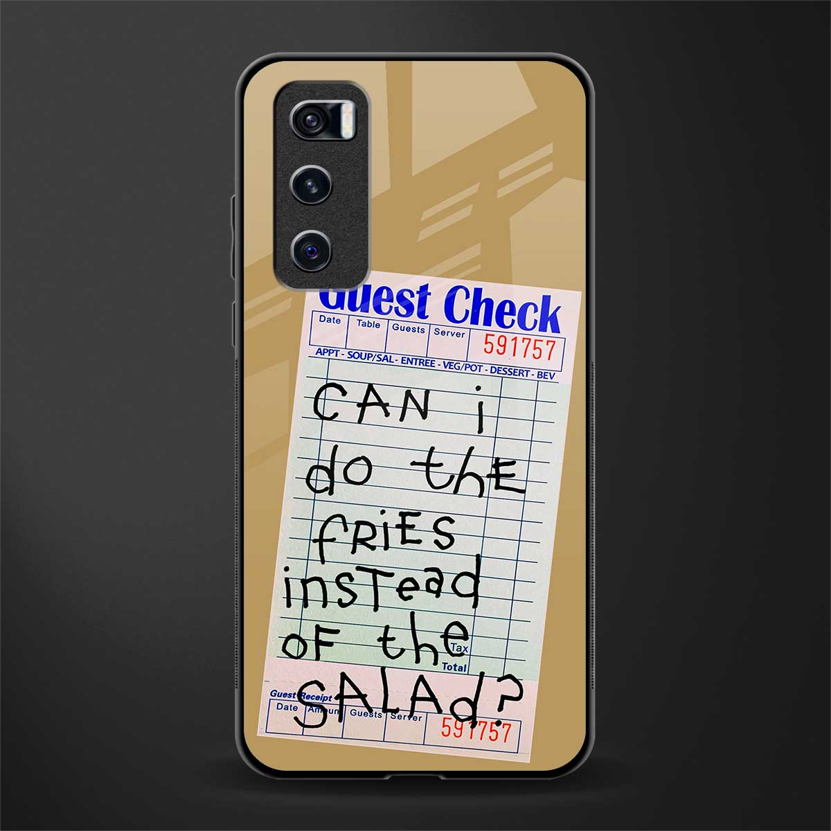 fries over salad glass case for vivo v20 se image
