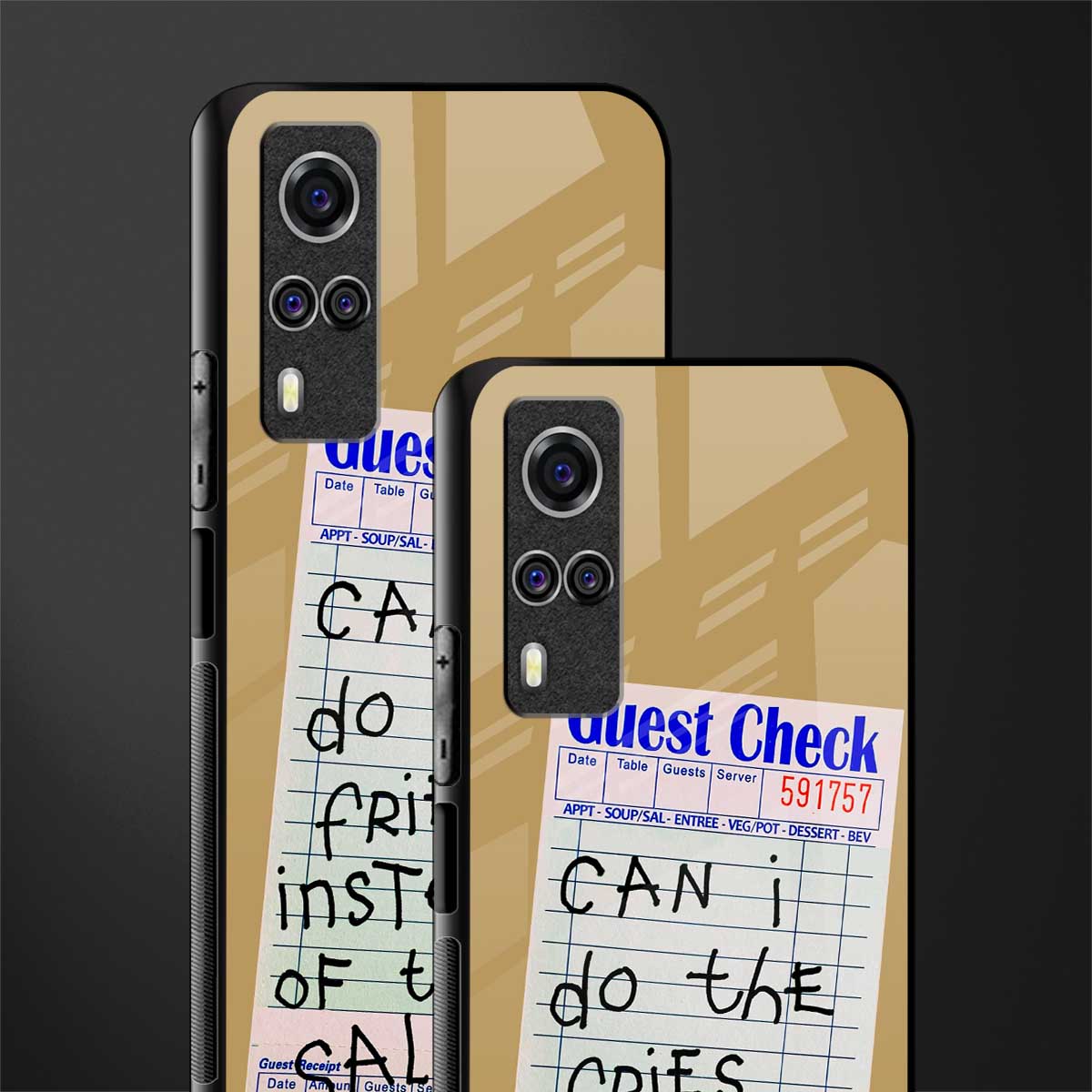 fries over salad glass case for vivo y53s image-2