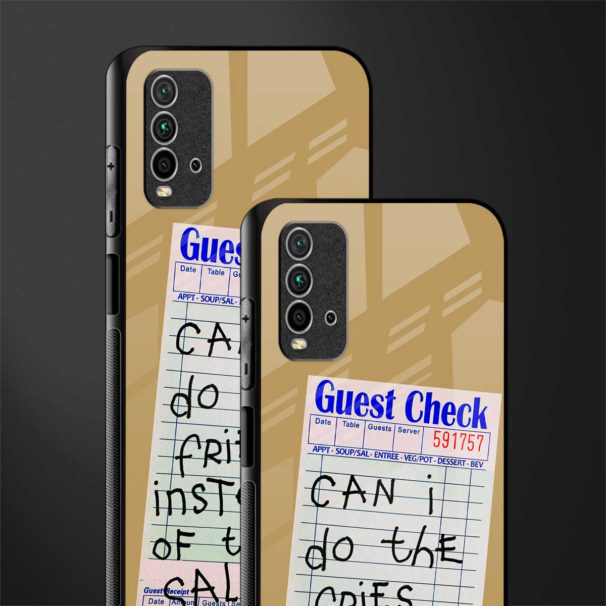 fries over salad glass case for redmi 9 power image-2