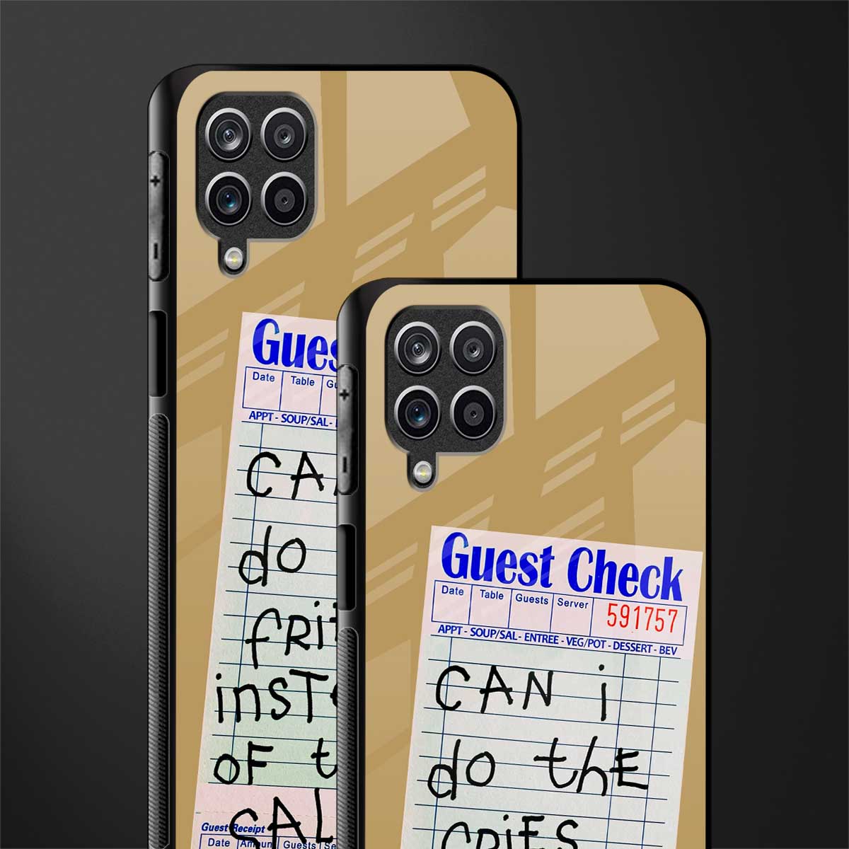 fries over salad glass case for samsung galaxy m12 image-2