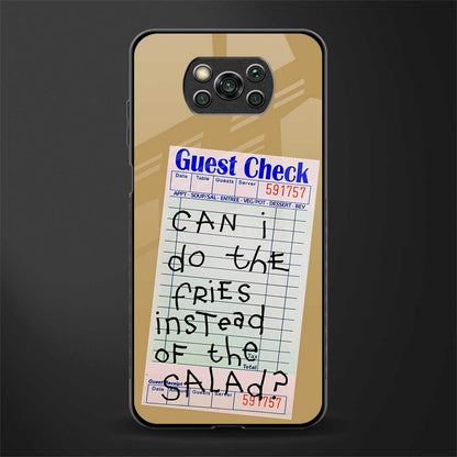 fries over salad glass case for poco x3 pro image