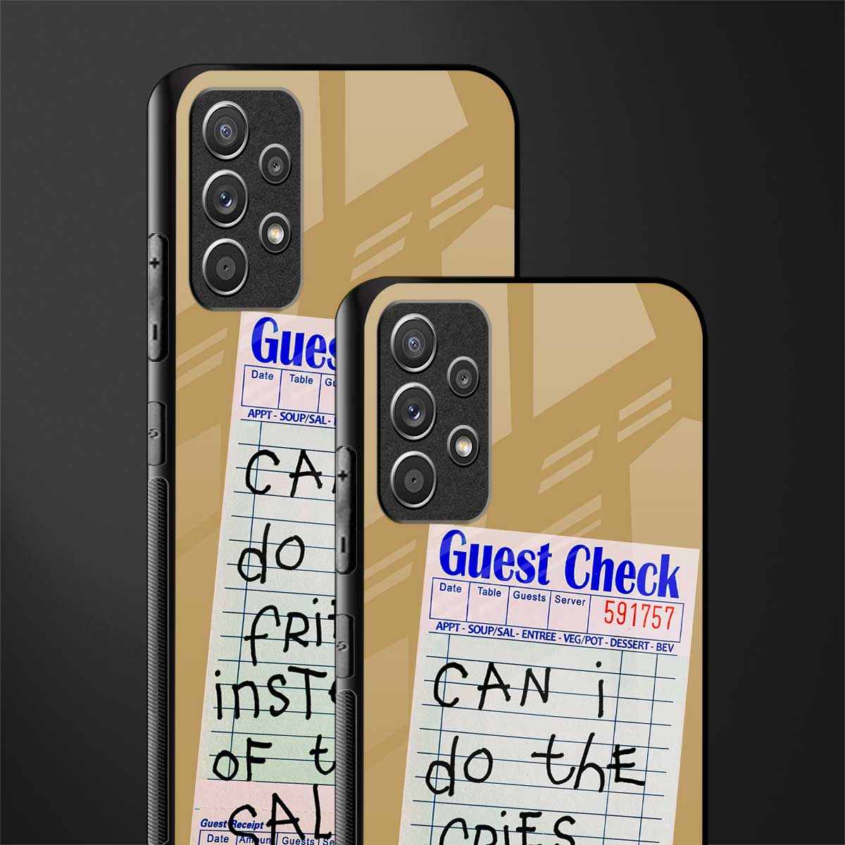 fries over salad glass case for samsung galaxy a72 image-2