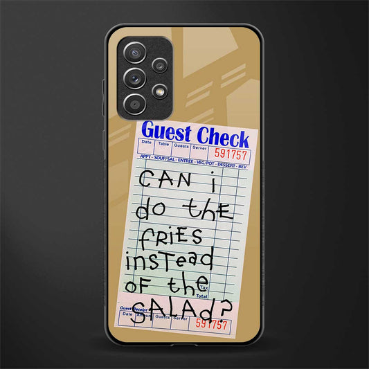 fries over salad glass case for samsung galaxy a72 image