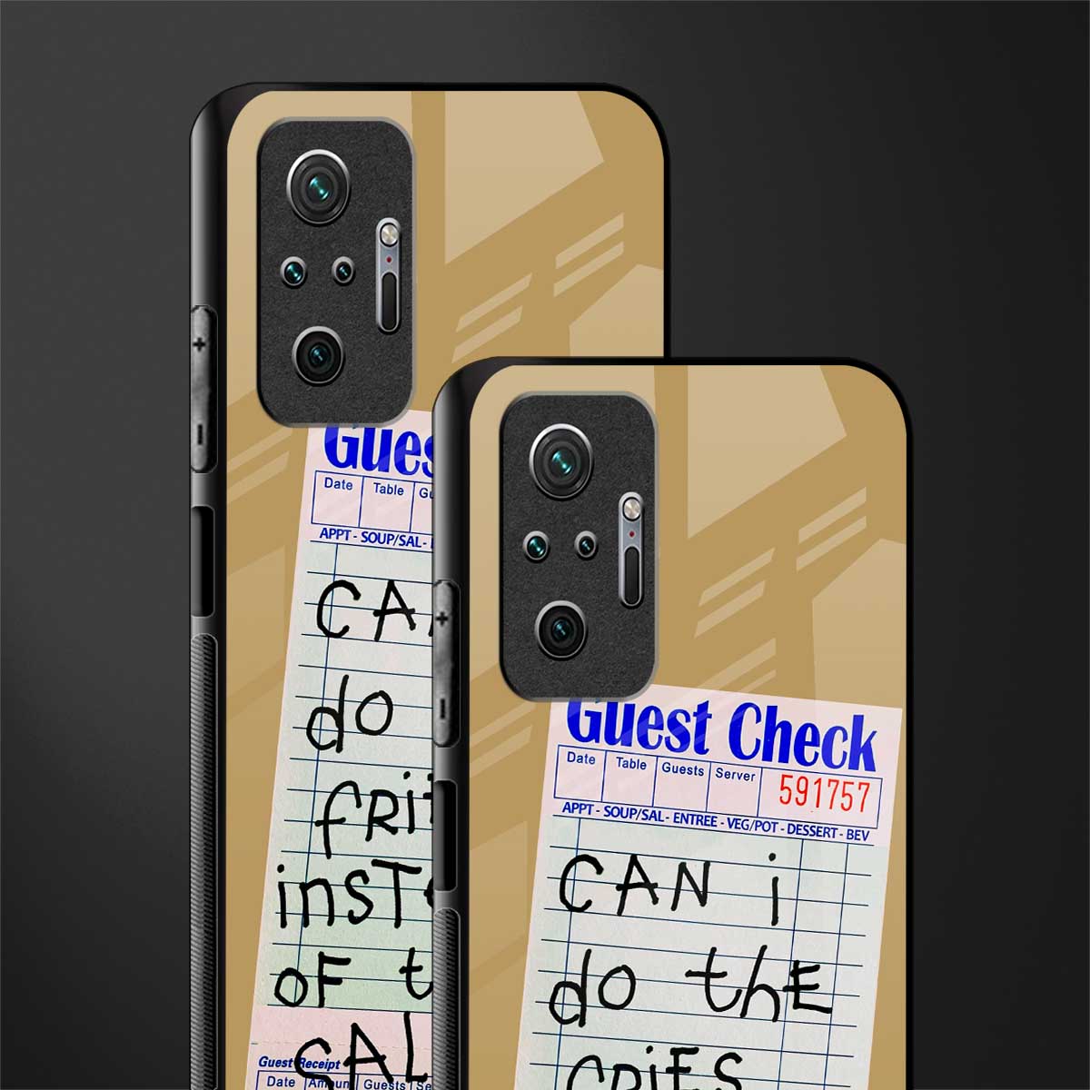 fries over salad glass case for redmi note 10 pro image-2