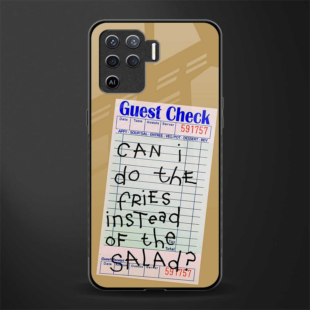 fries over salad glass case for oppo f19 pro image
