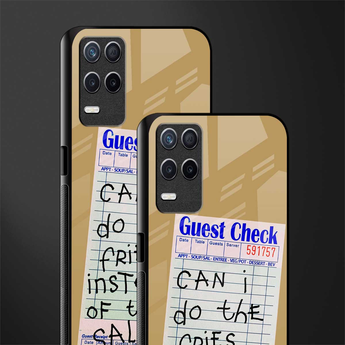 fries over salad glass case for realme 8 5g image-2