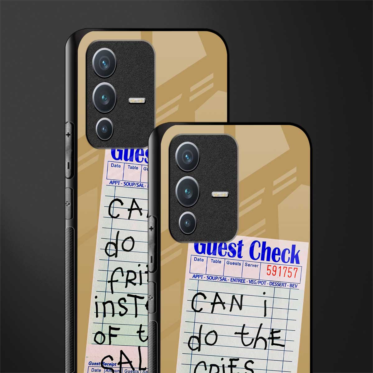 fries over salad glass case for vivo v23 5g image-2