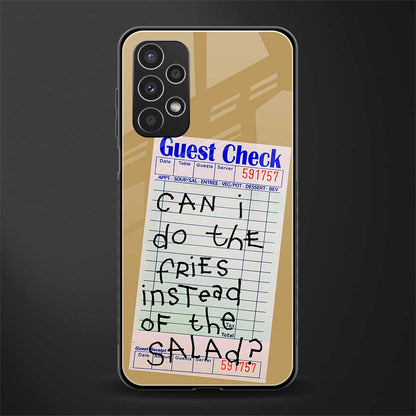 fries over salad back phone cover | glass case for samsung galaxy a13 4g