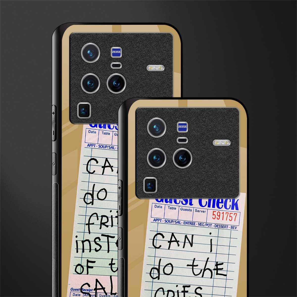 fries over salad glass case for vivo x80 pro 5g image-2