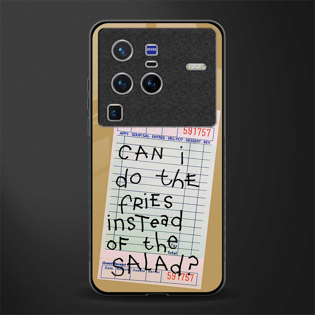 fries over salad glass case for vivo x80 pro 5g image