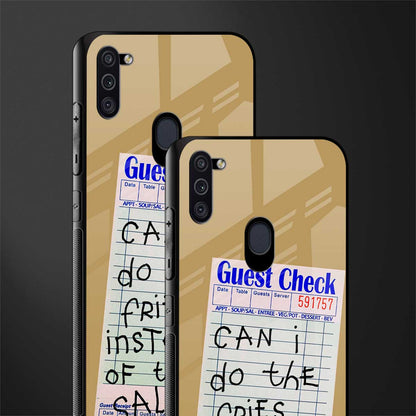 fries over salad glass case for samsung galaxy m11 image-2