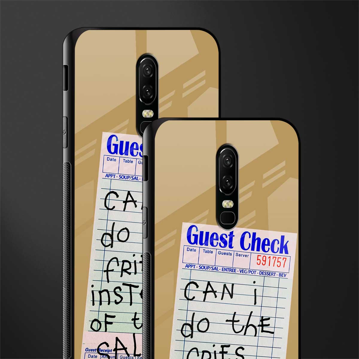 fries over salad glass case for oneplus 6 image-2