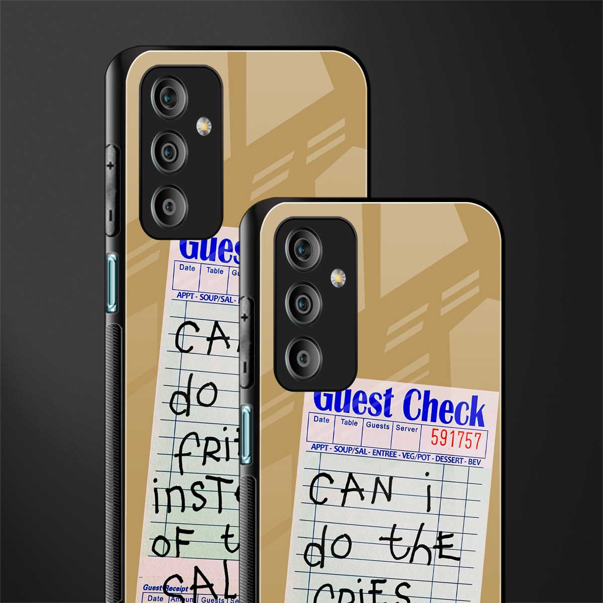 fries over salad back phone cover | glass case for samsung galaxy f23 5g