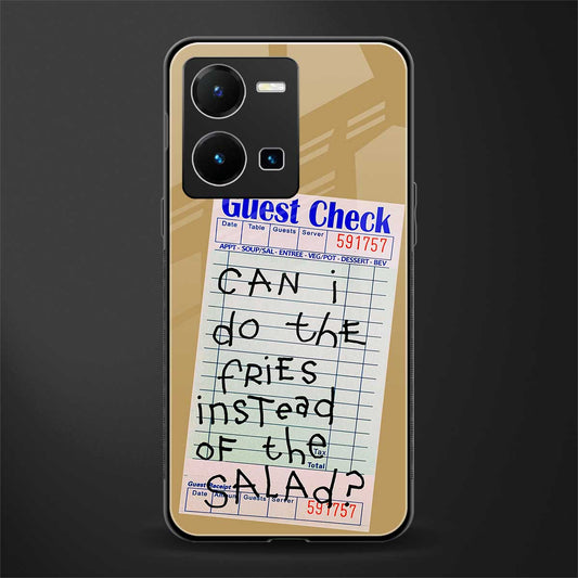fries over salad back phone cover | glass case for vivo y35 4g