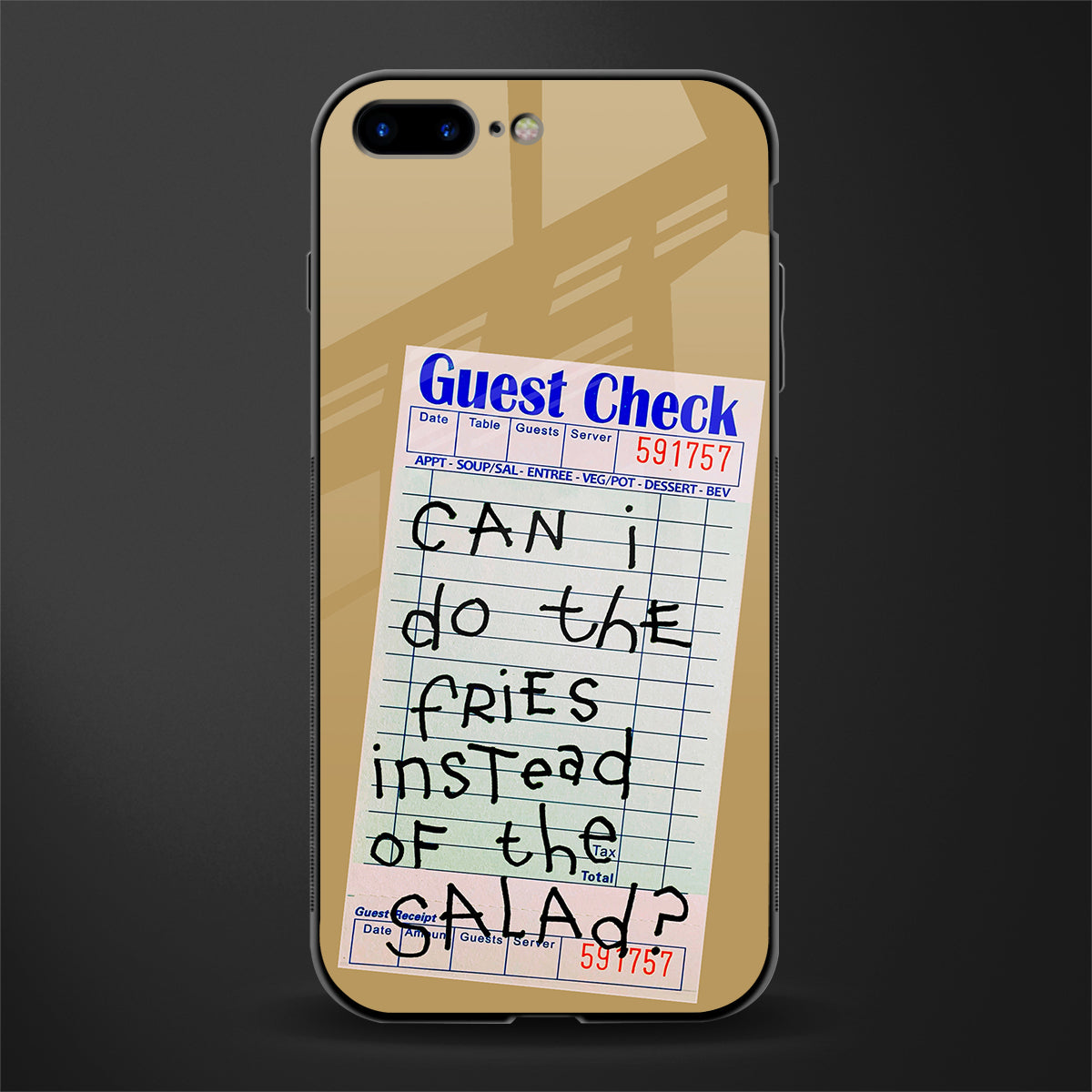 fries over salad glass case for iphone 7 plus image