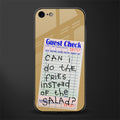 fries over salad glass case for iphone se 2020 image