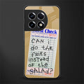 fries over salad back phone cover | glass case for oneplus 11r