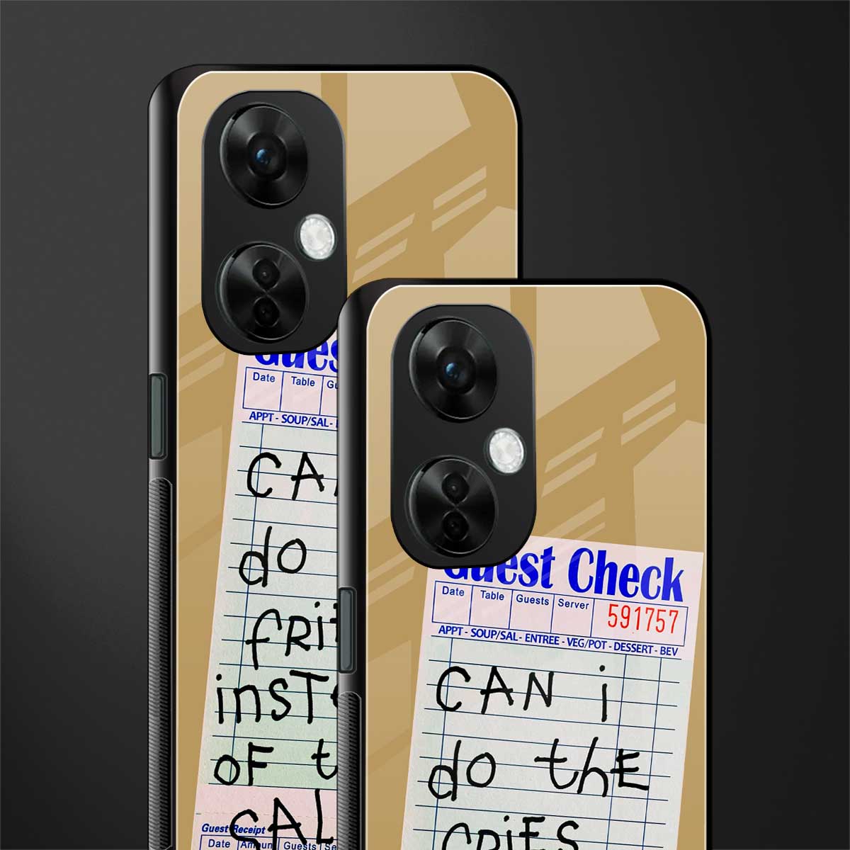 fries over salad back phone cover | glass case for oneplus nord ce 3 lite