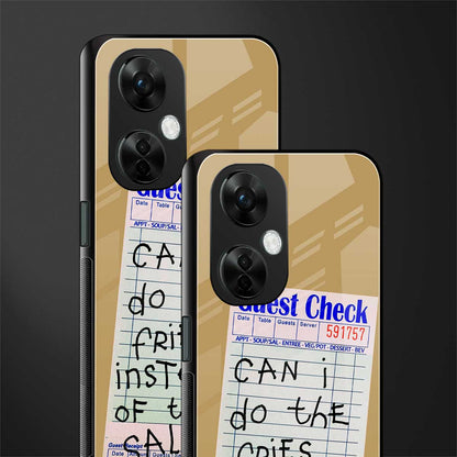 fries over salad back phone cover | glass case for oneplus nord ce 3 lite