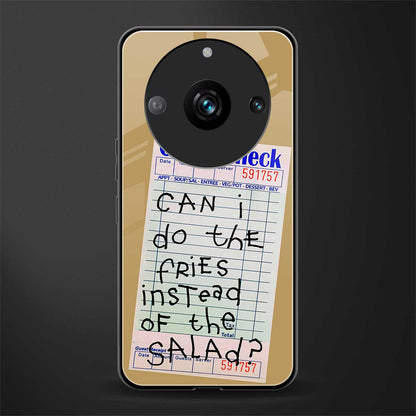 fries over salad back phone cover | glass case for realme 11 pro 5g