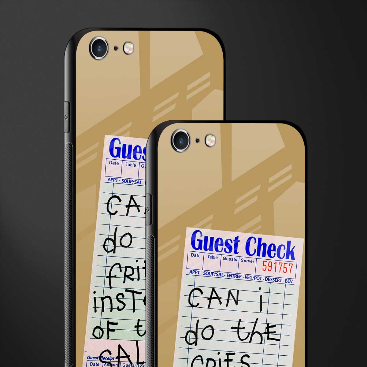 fries over salad glass case for iphone 6s image-2