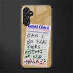 fries over salad back phone cover | glass case for samsun galaxy a24 4g