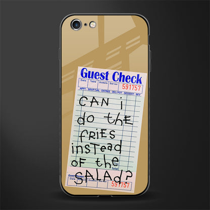 fries over salad glass case for iphone 6s plus image