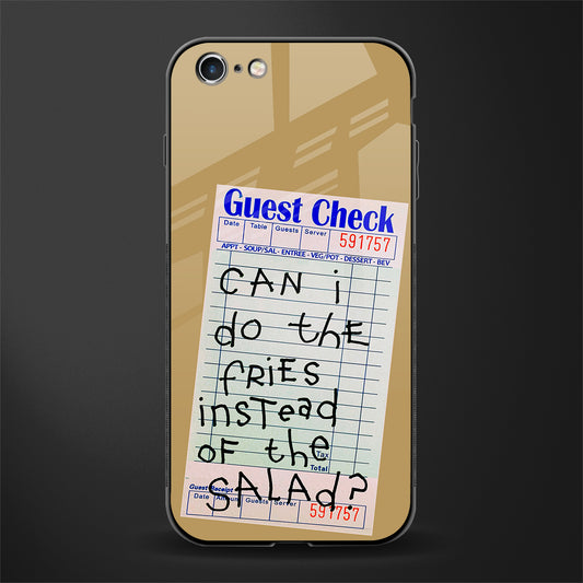 fries over salad glass case for iphone 6s plus image