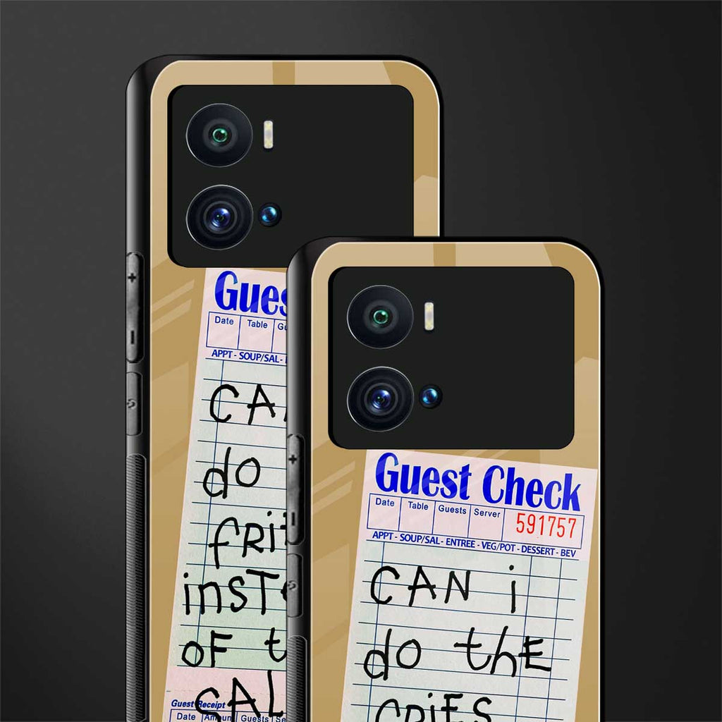 fries over salad back phone cover | glass case for iQOO 9 Pro