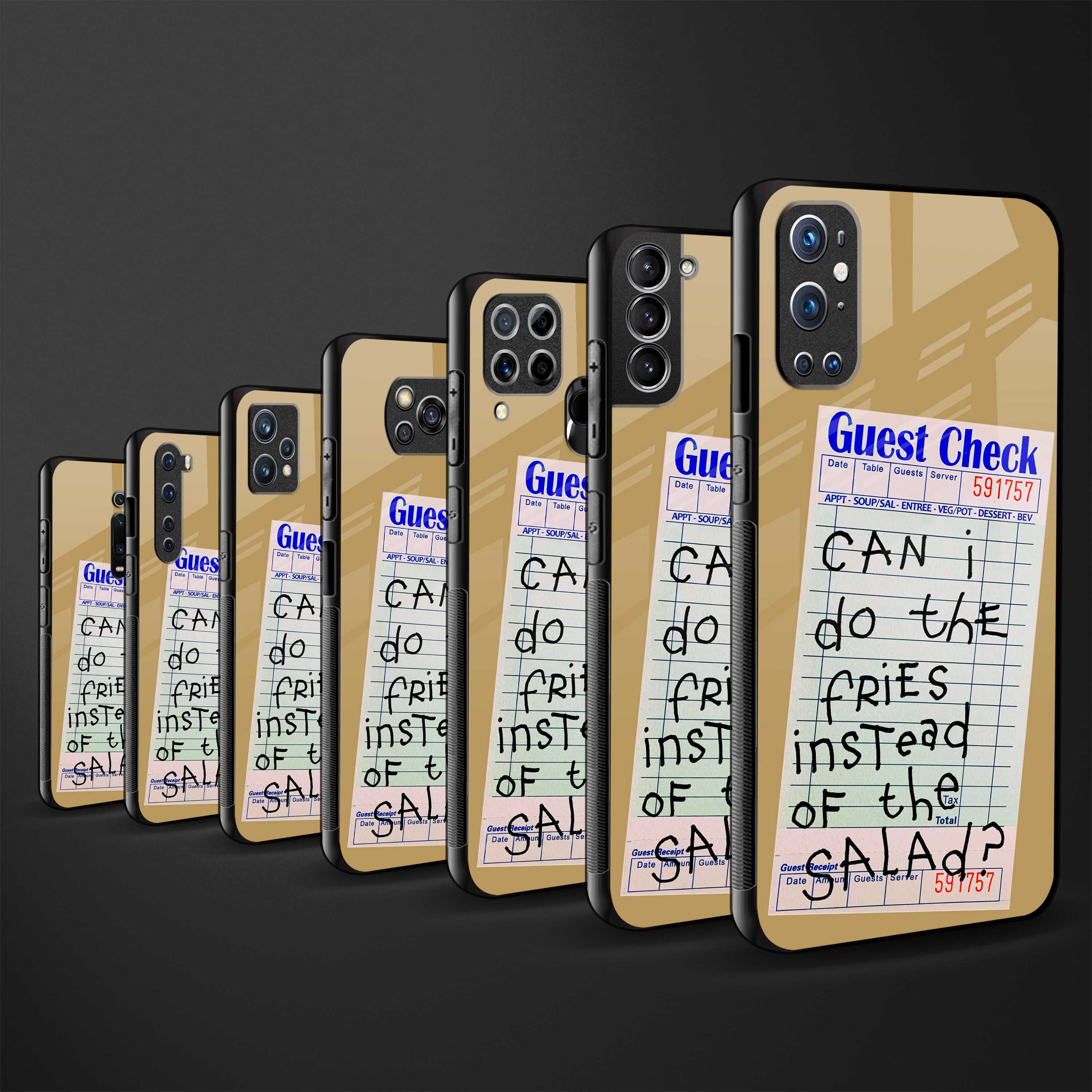 fries over salad glass case for oppo a9 image-3