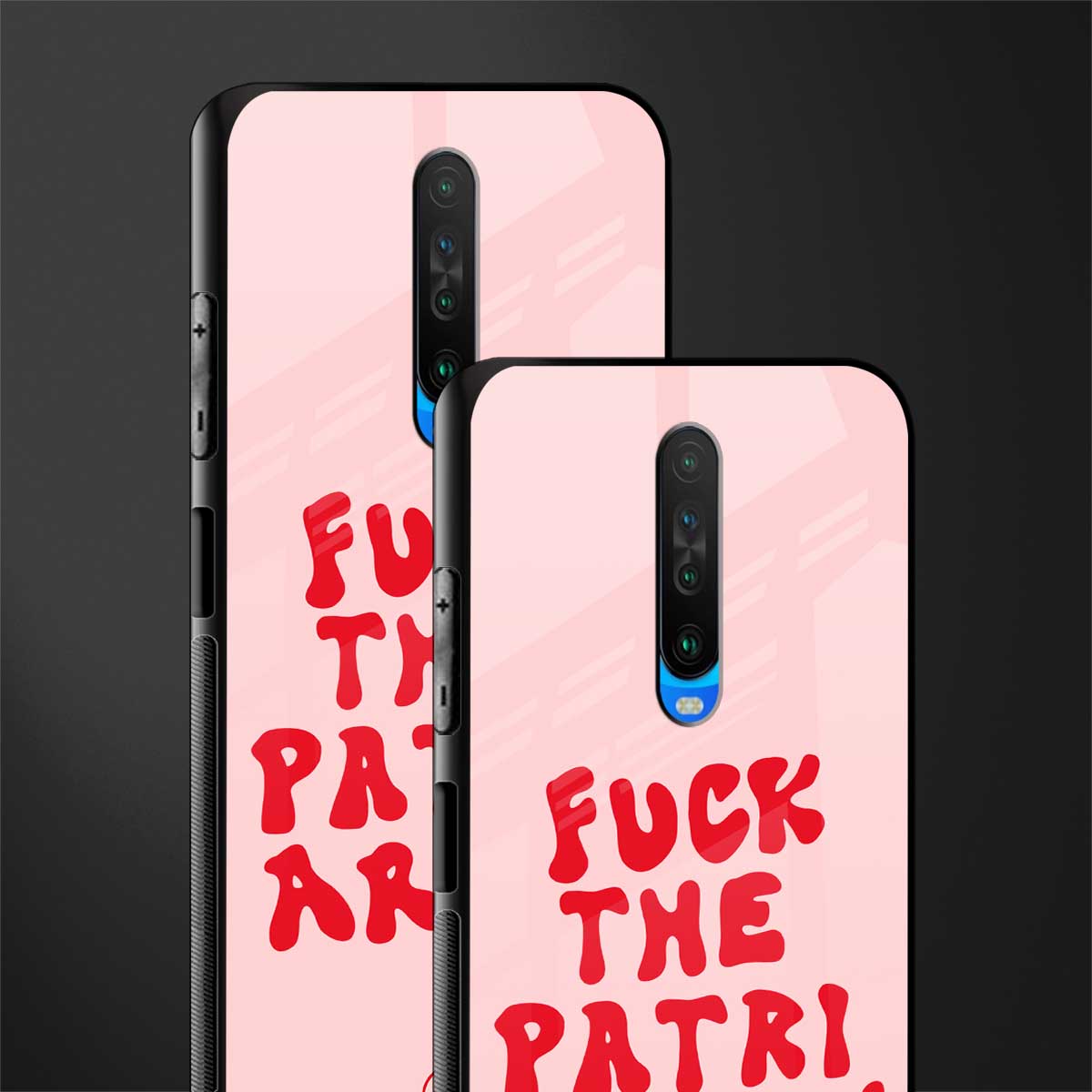 fuck the patriarchy glass case for poco x2 image-2