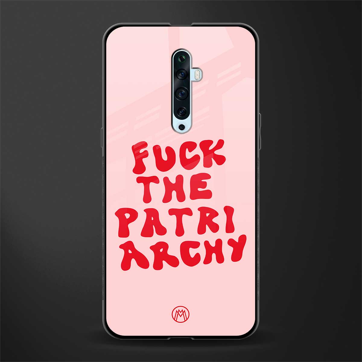 fuck the patriarchy glass case for oppo reno 2f image
