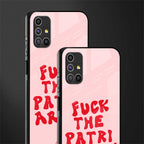 fuck the patriarchy glass case for samsung galaxy m51 image-2