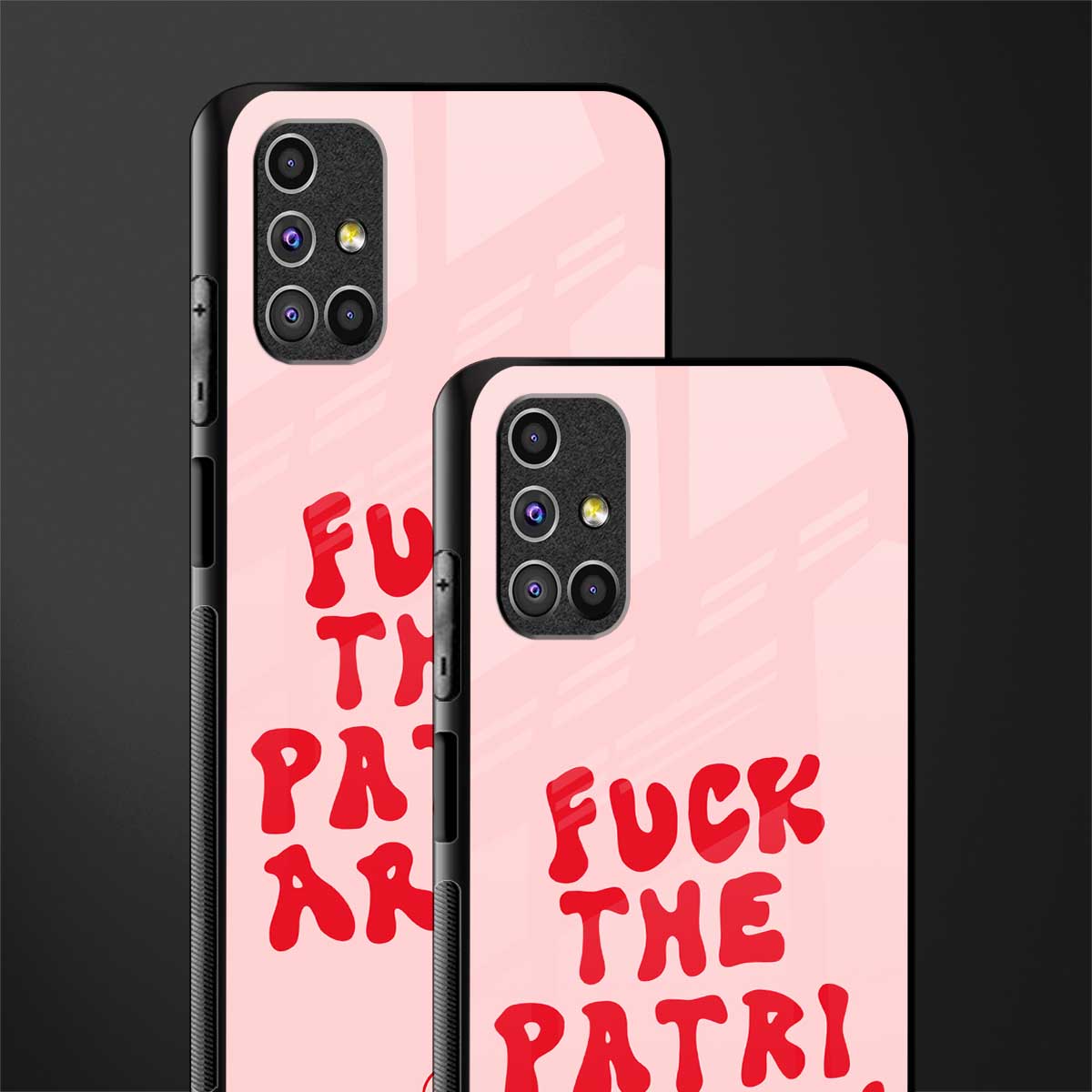 fuck the patriarchy glass case for samsung galaxy m51 image-2