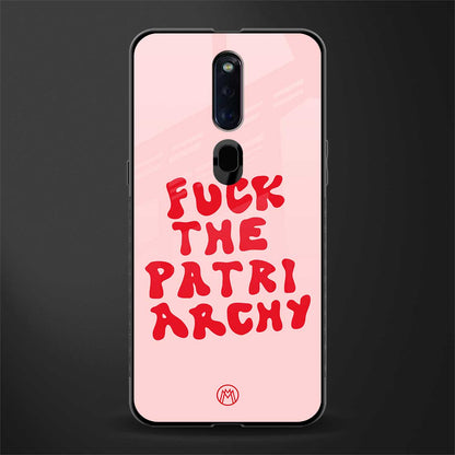fuck the patriarchy glass case for oppo f11 pro image