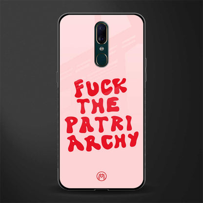 fuck the patriarchy glass case for oppo a9 image