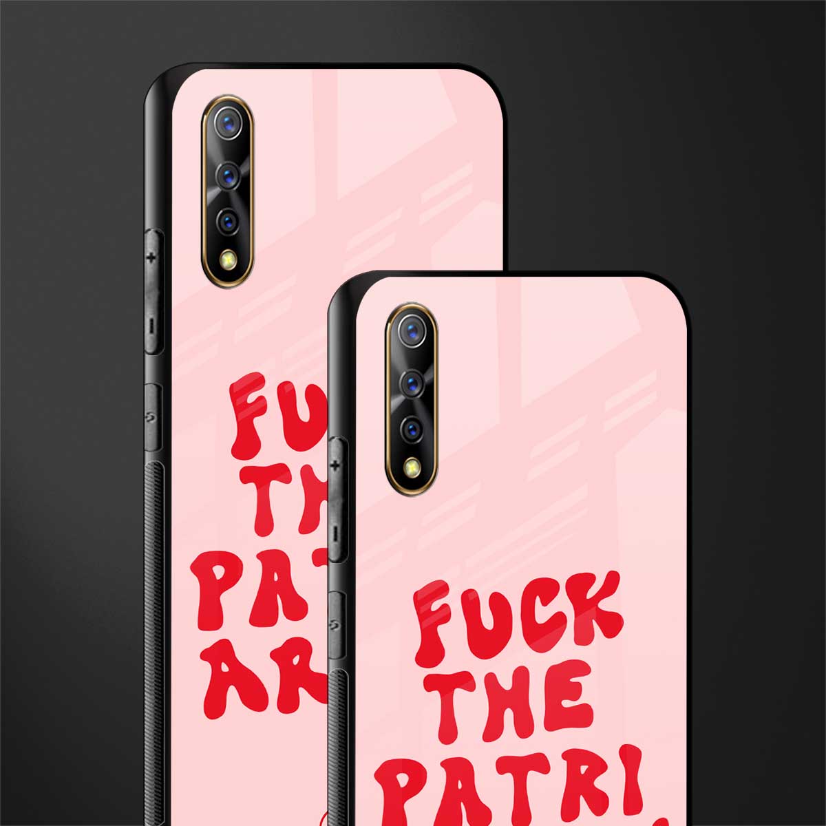 fuck the patriarchy glass case for vivo s1 image-2