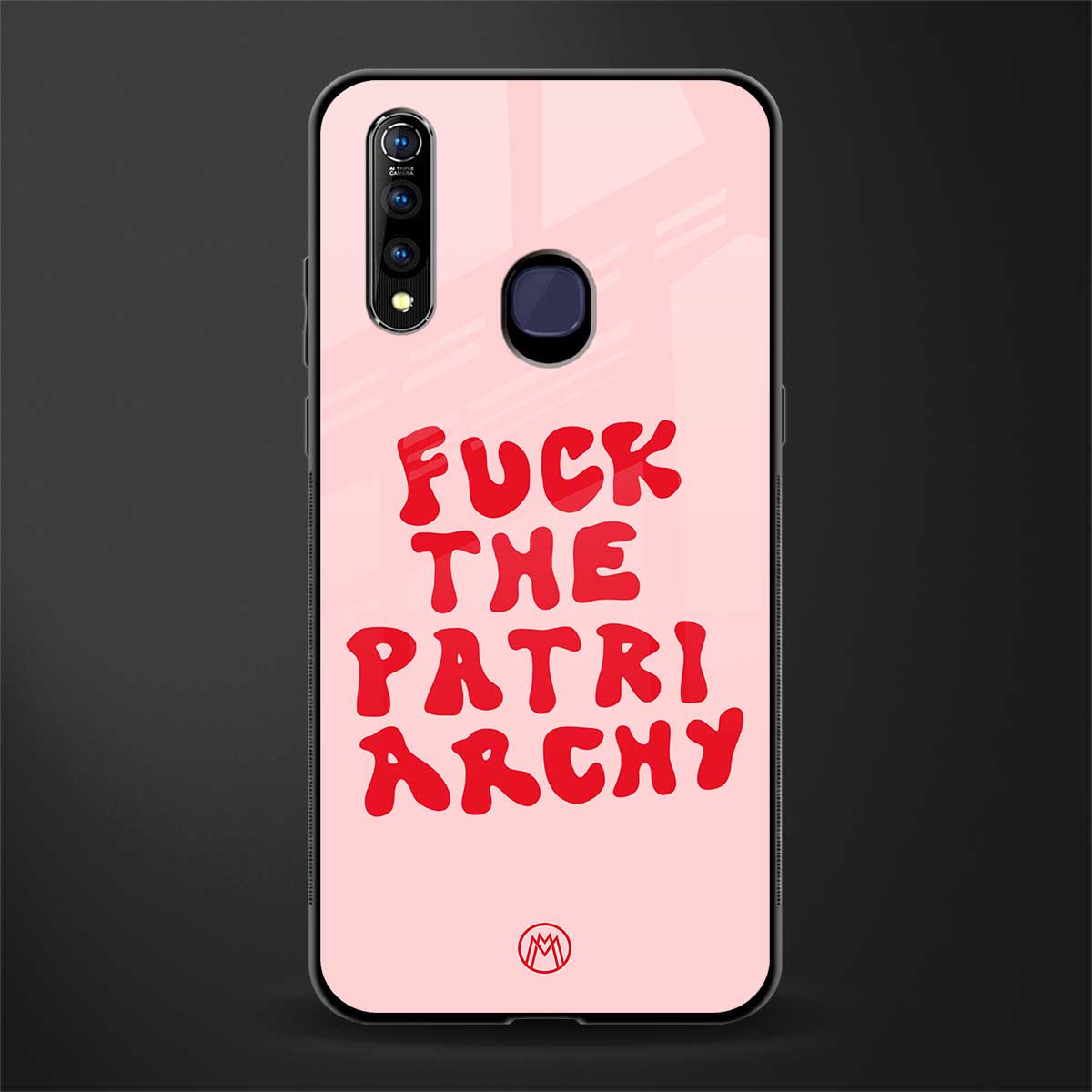fuck the patriarchy glass case for vivo z1 pro image