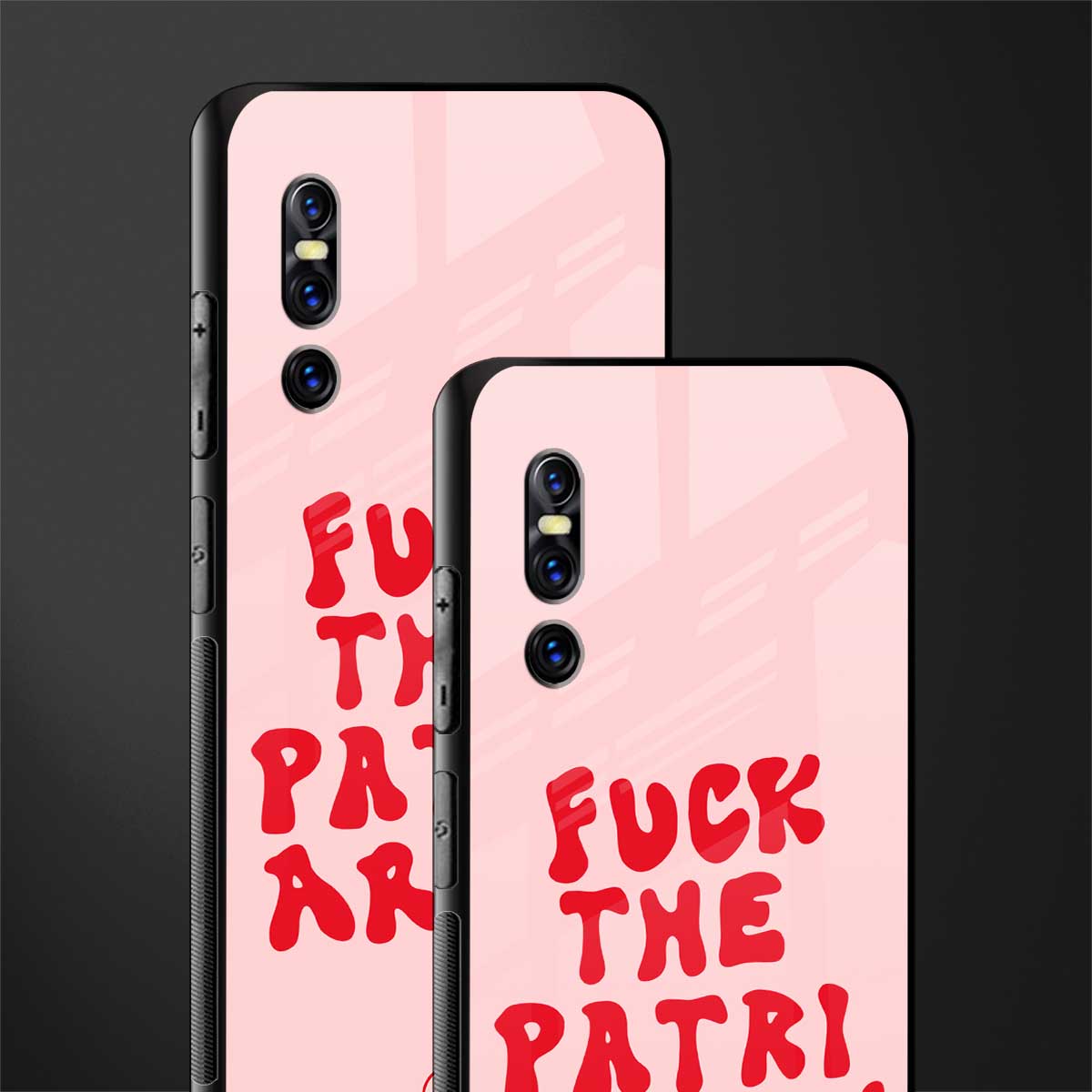fuck the patriarchy glass case for vivo v15 pro image-2