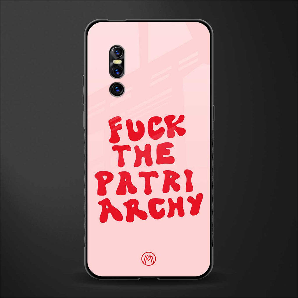 fuck the patriarchy glass case for vivo v15 pro image