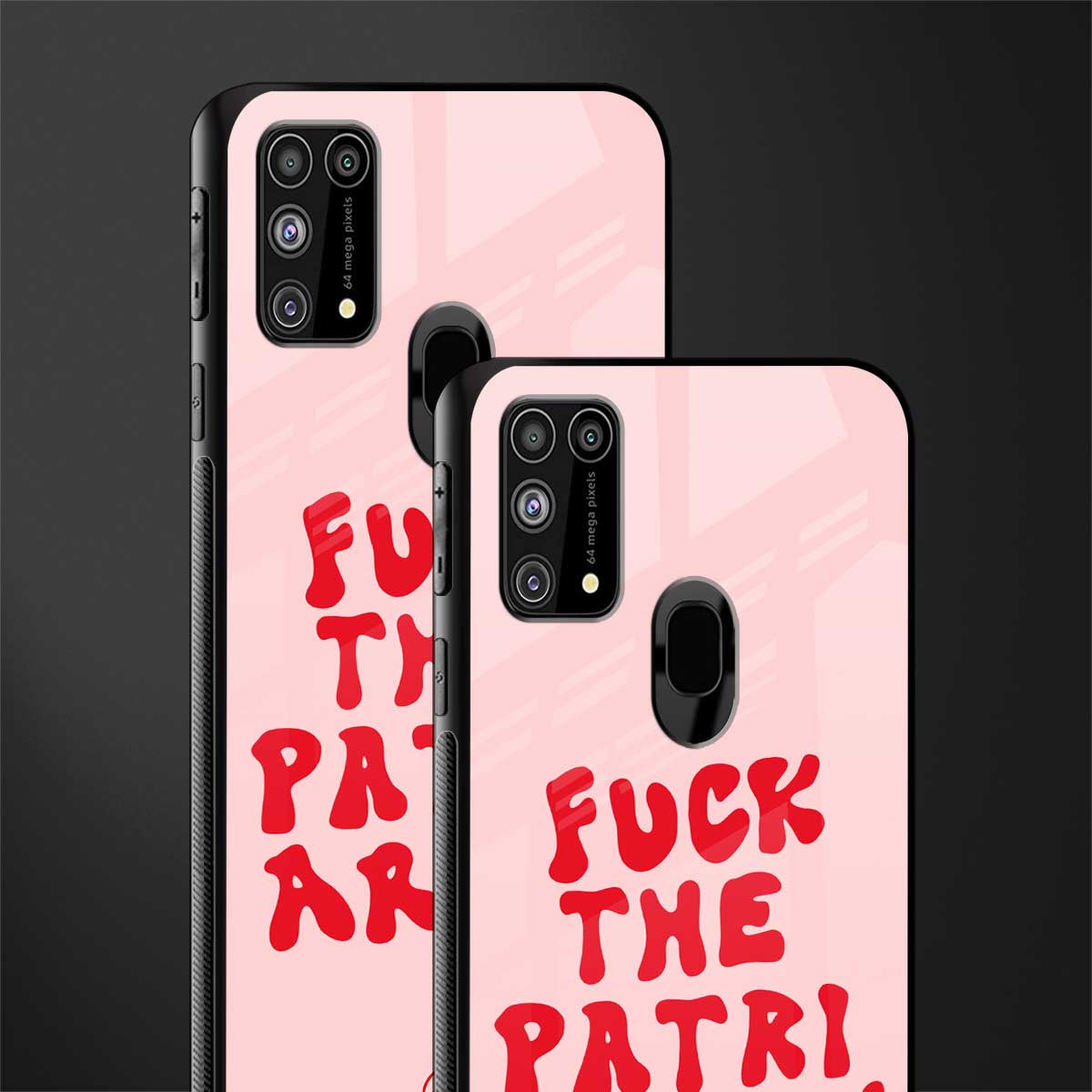 fuck the patriarchy glass case for samsung galaxy f41 image-2