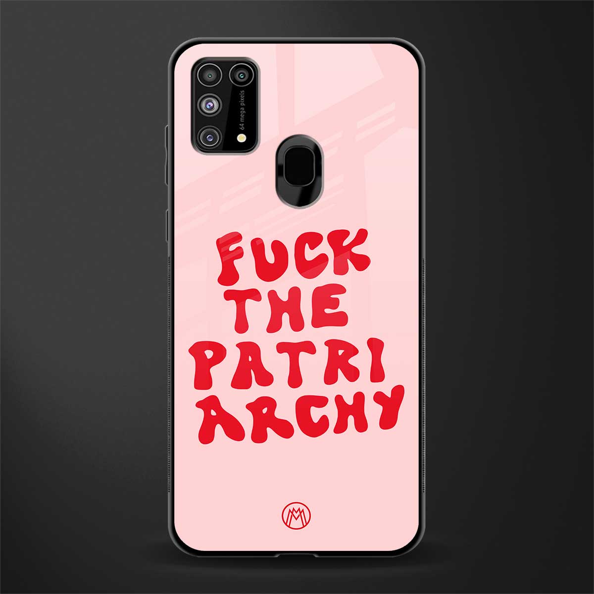 fuck the patriarchy glass case for samsung galaxy f41 image